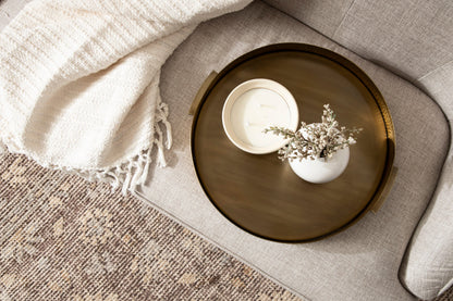 Samana Round Metal Tray