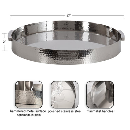 Samana Round Metal Tray