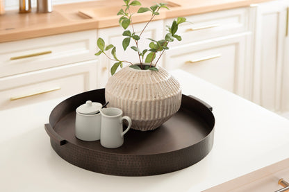 Samana Round Metal Tray