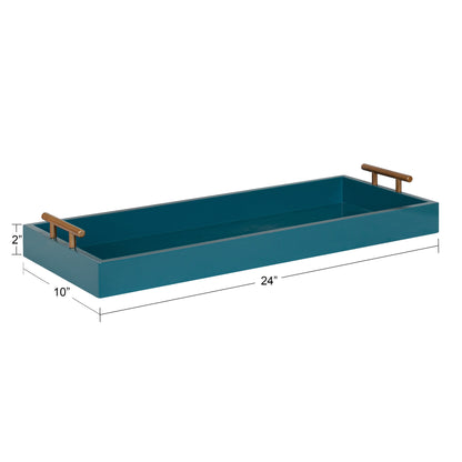 Lipton Narrow Rectangle Wood Accent Tray