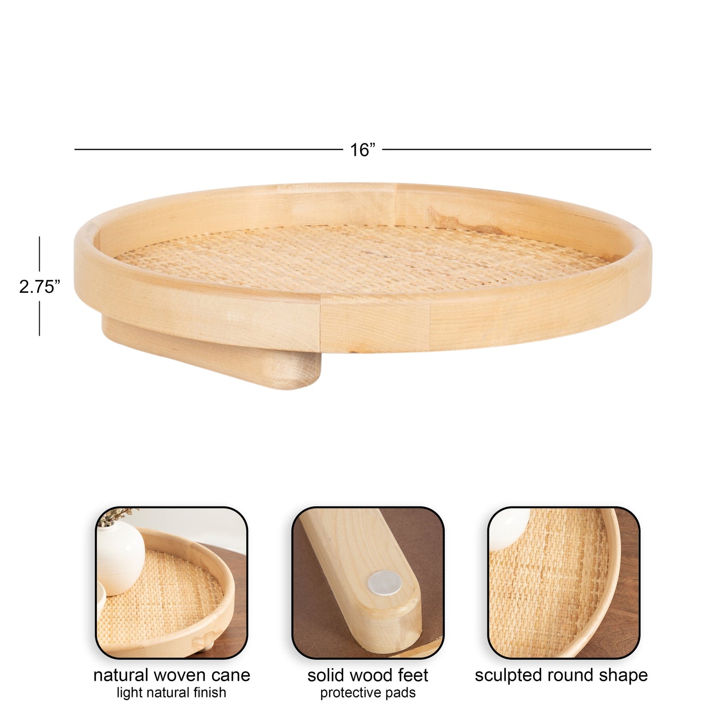 Planche Round Woven Tray